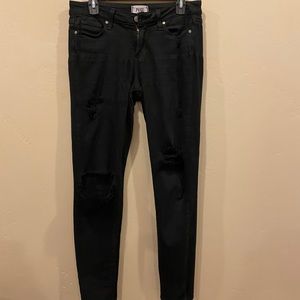 Black denim jeans